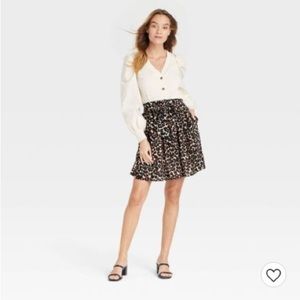 Belt Mini Skirt - Leopard Print